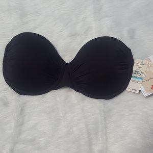NWT Tommy bahama black strapless bikini top